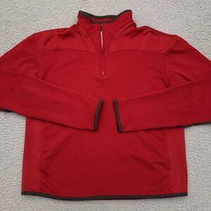 Columbia Titanium 1/4 Zip Pullover Men's Small Red‎ Stretch Outerwear READ